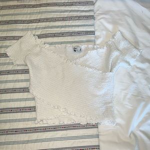 Hollister White Cropped Top.